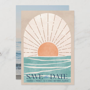 Beach Destination Wedding Photo Save the Date