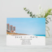 Beach Destination Wedding Photo Save the Date (Debout devant)