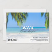 Beach Destination Wedding Photo Save The Date (Voorkant)
