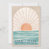 Beach Destination Wedding Photo Save the Date (Devant)