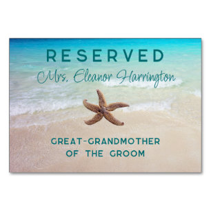Beach Destination Wedding Reserved Seating Cards Kaart