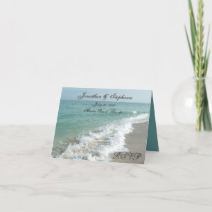 Beach Destination Wedding RSVP-kaarten