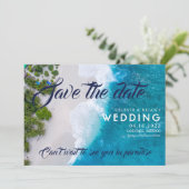 Beach Destination Wedding Save Dates The Date (Staand voorkant)