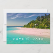 Beach Destination Wedding Save the Date (Voorkant)