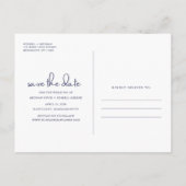 Beach Destination Wedding Save the Date Aankondigingskaart (Achterkant)