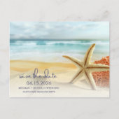 Beach Destination Wedding Save the Date Aankondigingskaart (Voorkant)