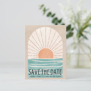 Beach Destination Wedding Save the Date Aankondigingskaart