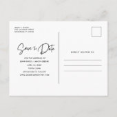 Beach Destination Wedding Save the Date Announcem Aankondigingskaart (Achterkant)