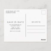 Beach Destination Wedding Save the Date Briefkaart (Achterkant)