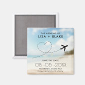 Beach Destination Wedding Save the Date Magneet (Voorkant / Achterkant)
