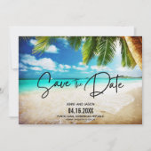 Beach Destination Weduwfoto Save the Date (Voorkant)
