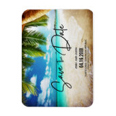 Beach Destination Weduwfoto Save the Date Magneet (Verticaal)
