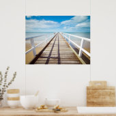 Beach Dock Ocean Imprimer Poster Artwork Mural (Cuisine)