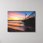 Beach Dock Scene Verpakt Canvas (Voorkant)