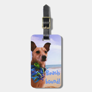 Beach Dog Bagagelabel