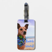 Beach Dog Bagagelabel (Achterkant verticaal)