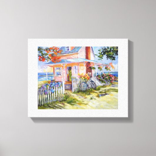 Beach Dream Cottage 14x11 & Bordure toile Imprimer (Recto)