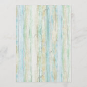 Beach Driftwood Ocean Coastal Seashore Weddenschap Menu (Achterkant)