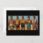 Beach Dudes uit de jaren '50 Briefkaart (Voorkant / Achterkant)