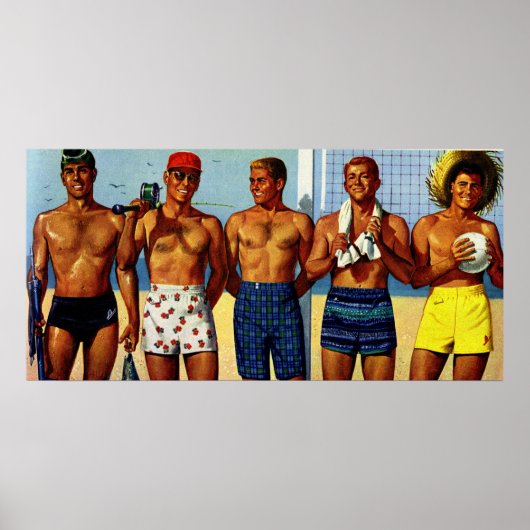 Beach Dudes uit de jaren '50 Poster (Voorkant)
