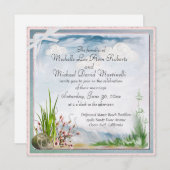 Beach Dune Romance Vierkante bruiloft uitnodiging (Voorkant / Achterkant)