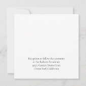 Beach Dune Romance Vierkante bruiloft uitnodiging (Achterkant)