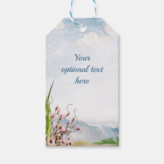 Beach Dune Romance Wedding Cadeaulabel (Voorkant)