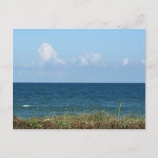 Beach dune with blue water and sky, Florida Briefkaart (Voorkant)