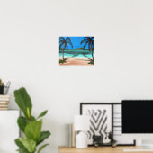 Beach en Palms Poster (Thuiskantoor)