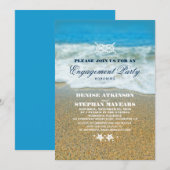 Beach Engagement Party Rope Knot Uitnodigingen (Voorkant / Achterkant)