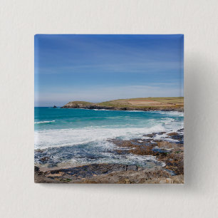 Beach Engeland Vierkante Button 5,1 Cm