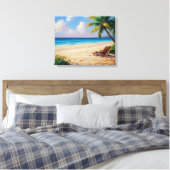 Beach Escape Canvas Afdruk (Insitu (Slaapkamer))