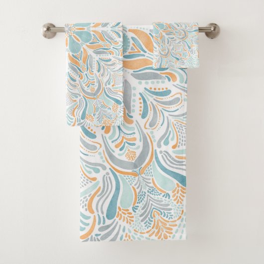 Beach Escape Waterverf Mandala Bad Handdoek (Insitu)