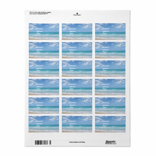 Beach Etiket (Full Sheet)