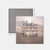 Beach Exodus 14:14 Christelijke Bijbelscriptie Magneet (Voorkant / Achterkant)