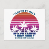 Beach Family Reunion Custom Cruise Summer Vacking Briefkaart (Voorkant)