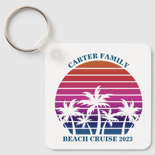 Beach Family Reunion Custom Cruise Summer Vacking Sleutelhanger (Voorkant)