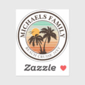Beach Family Reunion Custom Cruise Summer Vacking Sticker (Vel)