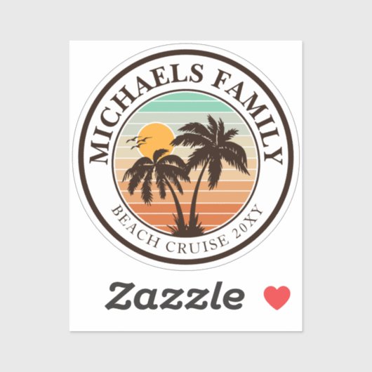 Beach Family Reunion Custom Cruise Summer Vacking Sticker (Vel)