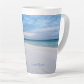 Beach Fence Destin du matin Floride Latte Mug (Angle droit)