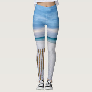 Beach Fence Destin du matin Floride Leggings