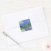 Beach Fence & Dunes Vierkante Sticker (Envelop)