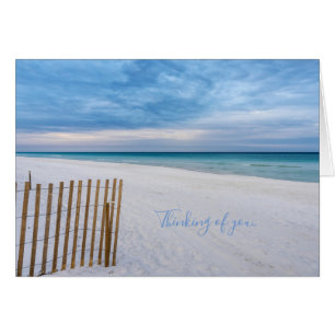 Beach Fence Morning Destin Florida Carte de pensée