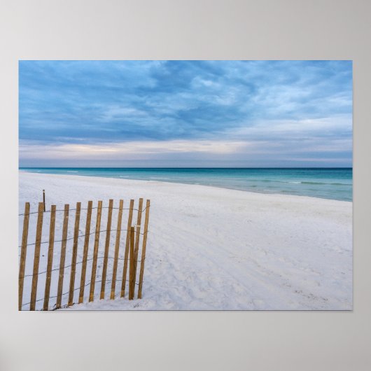 Beach Fence Morning Destin Florida Poster (Devant)