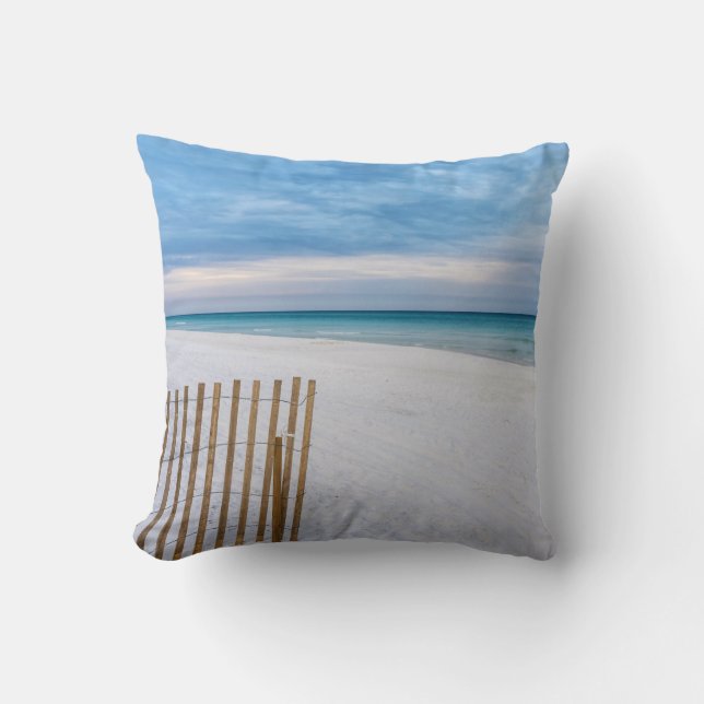 Beach Fence Morning Destin Floride Coussin (Recto)
