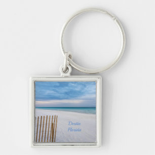 Beach Fence Ochtend Destin Florida Sleutelhanger