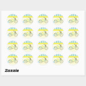 Beach-fiets Ronde Sticker (Vel)