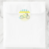 Beach-fiets Ronde Sticker (Tas)