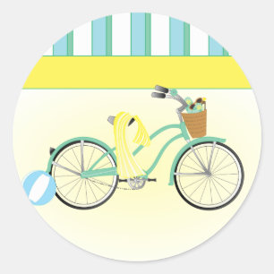 Beach-fiets Ronde Sticker