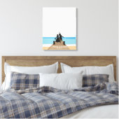 Beach Fingerprint ballon Guestbook Canvas Afdruk (Insitu (Slaapkamer))